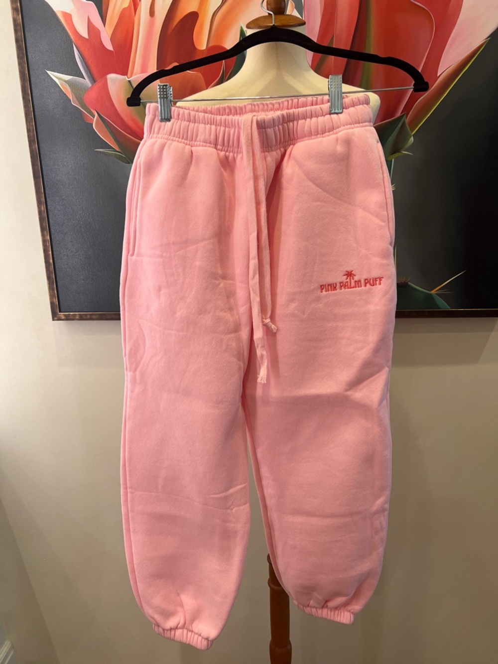 Pink Palm Puff Pink Sweatpants